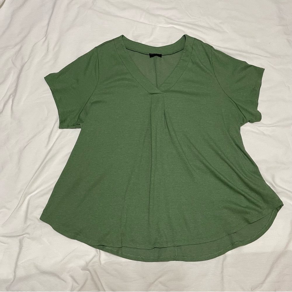Lane Bryant Green Boxy Short Sleeve Tee - Picture 5 of 10